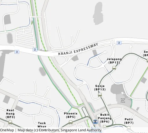 Map of the area around Blk 636A Senja Rd in Bukit Panjang, showing 400 m and 1 km rings and 3 primary schools within 1 km