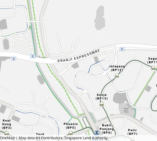 Map of the area around Blk 636C Senja Rd in Bukit Panjang, showing 400 m and 1 km rings and 4 primary schools within 1 km