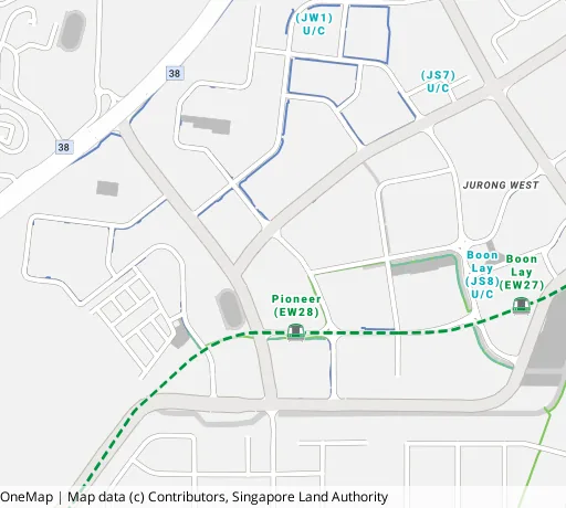 Map of the area around Blk 639 Jurong West St 61 in Jurong West, showing 400 m and 1 km rings and 4 primary schools within 1 km