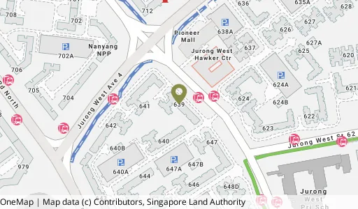 Location map of Blk 639 Jurong West St 61, a HDB resale block in Jurong West, Singapore