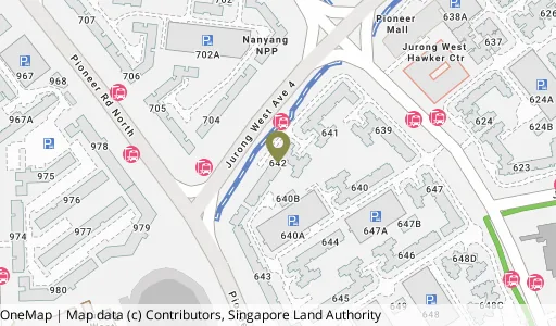 Location map of Blk 642 Jurong West St 61, a HDB resale block in Jurong West, Singapore