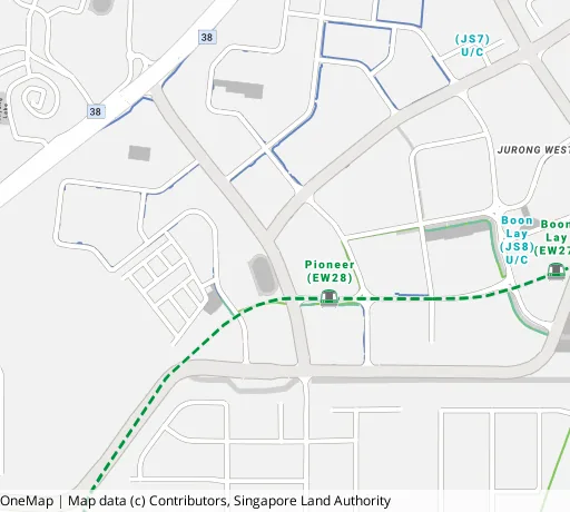 Map of the area around Blk 643 Jurong West St 61 in Jurong West, showing 400 m and 1 km rings and 4 primary schools within 1 km