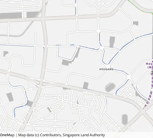 Map of the area around Blk 645 Hougang Ave 8 in Hougang, showing 400 m and 1 km rings and 5 primary schools within 1 km