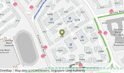 Location map of Blk 645 Jurong West St 61, a HDB resale block in Jurong West, Singapore