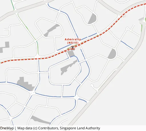 Map of the area around Blk 647 Woodlands Ring Rd in Woodlands, showing 400 m and 1 km rings and 4 primary schools within 1 km