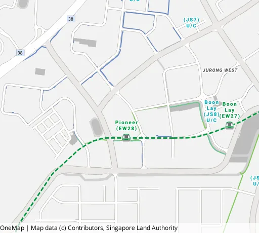 Map of the area around Blk 648D Jurong West St 61 in Jurong West, showing 400 m and 1 km rings and 4 primary schools within 1 km