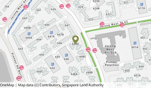 Location map of Blk 648D Jurong West St 61, a HDB resale block in Jurong West, Singapore