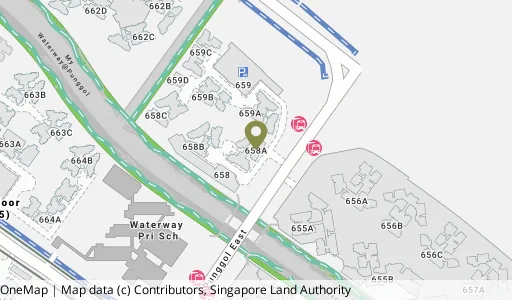 Location map of Blk 658A Punggol East, a HDB resale block in Punggol, Singapore
