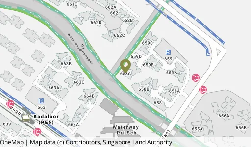 Location map of Blk 658C Punggol East, a HDB resale block in Punggol, Singapore