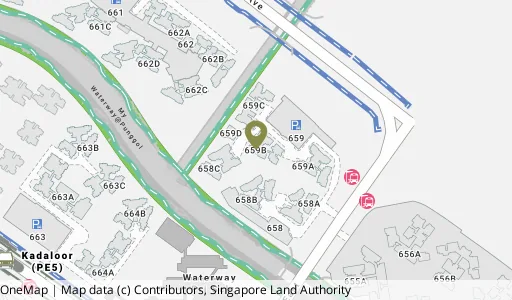 Location map of Blk 659B Punggol East, a HDB resale block in Punggol, Singapore