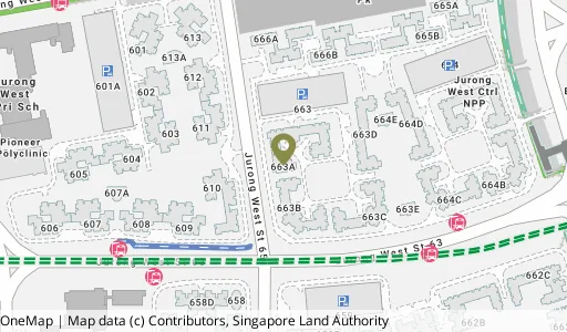 Location map of Blk 663A Jurong West St 65, a HDB resale block in Jurong West, Singapore