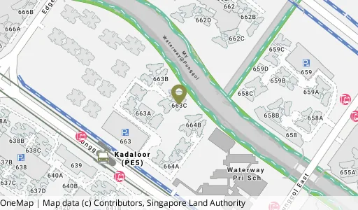 Location map of Blk 663C Punggol Dr, a HDB resale block in Punggol, Singapore