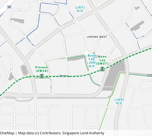 Map of the area around Blk 663D Jurong West St 65 in Jurong West, showing 400 m and 1 km rings and 4 primary schools within 1 km