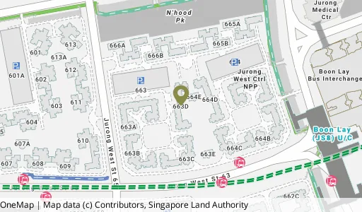 Location map of Blk 663D Jurong West St 65, a HDB resale block in Jurong West, Singapore