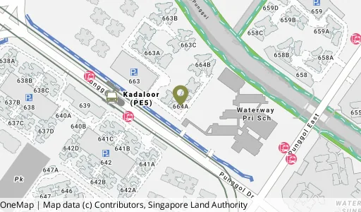 Location map of Blk 664A Punggol Dr, a HDB resale block in Punggol, Singapore