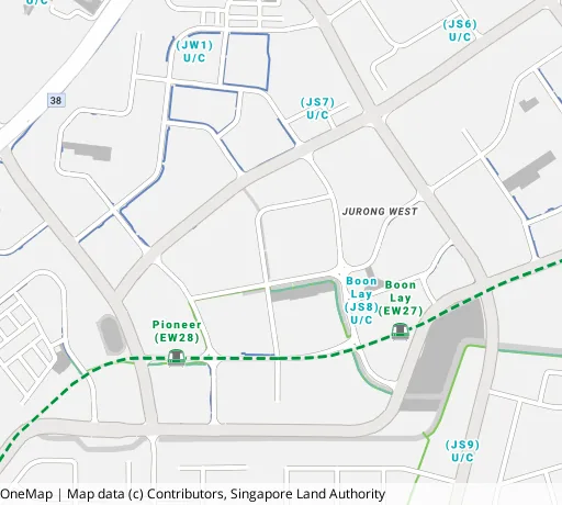 Map of the area around Blk 667A Jurong West St 65 in Jurong West, showing 400 m and 1 km rings and 4 primary schools within 1 km