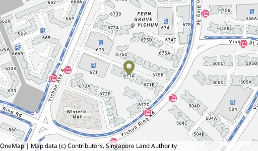 Location map of Blk 671A Yishun Ave 4, a HDB resale block in Yishun, Singapore