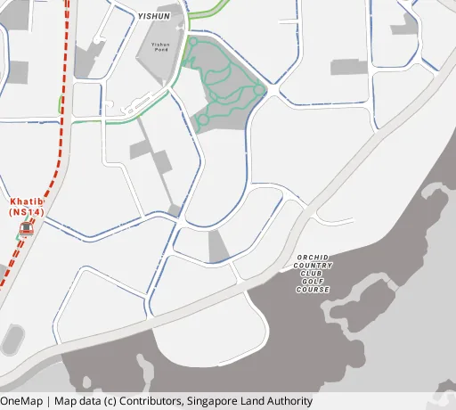 Map of the area around Blk 671B Yishun Ave 4 in Yishun, showing 400 m and 1 km rings and 3 primary schools within 1 km