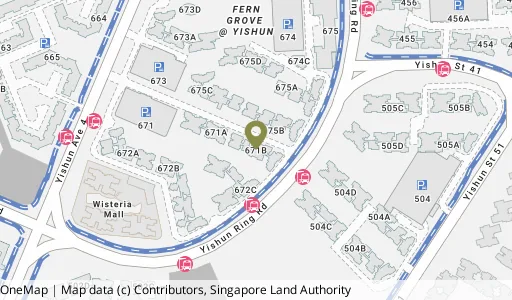 Location map of Blk 671B Yishun Ave 4, a HDB resale block in Yishun, Singapore