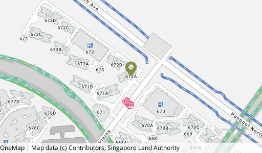 Location map of Blk 672A Edgefield Plains, a HDB resale block in Punggol, Singapore