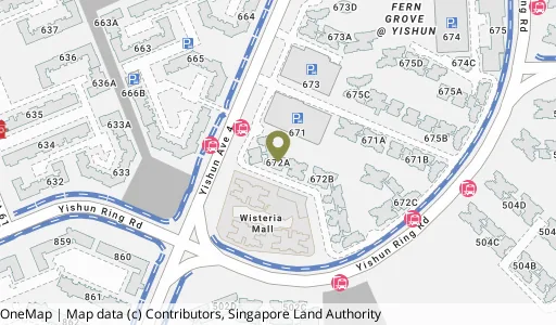 Location map of Blk 672A Yishun Ave 4, a HDB resale block in Yishun, Singapore
