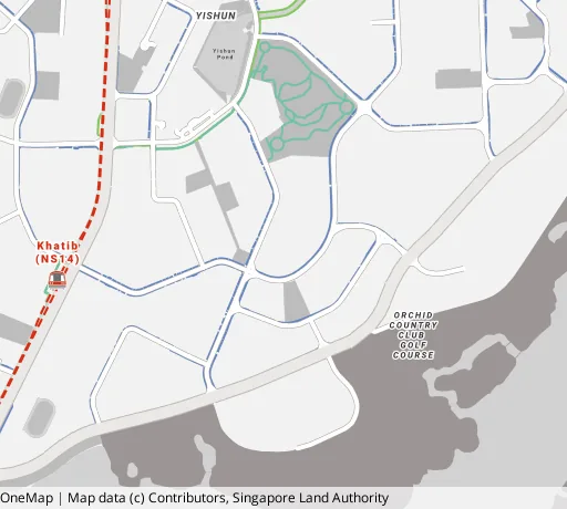 Map of the area around Blk 672B Yishun Ave 4 in Yishun, showing 400 m and 1 km rings and 3 primary schools within 1 km