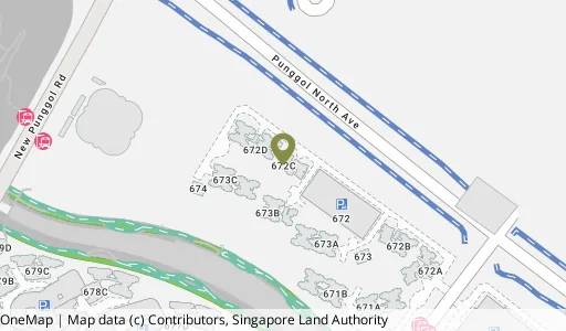 Location map of Blk 672C Edgefield Plains, a HDB resale block in Punggol, Singapore