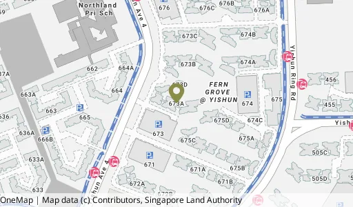 Location map of Blk 673A Yishun Ave 4, a HDB resale block in Yishun, Singapore