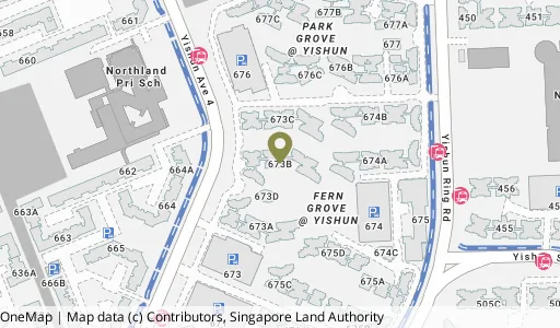 Location map of Blk 673B Yishun Ave 4, a HDB resale block in Yishun, Singapore
