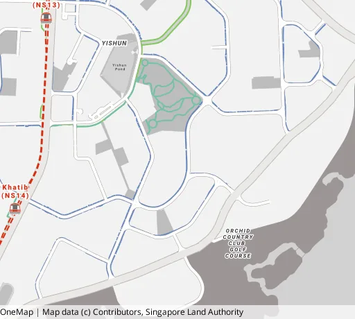 Map of the area around Blk 674A Yishun Ave 4 in Yishun, showing 400 m and 1 km rings and 4 primary schools within 1 km