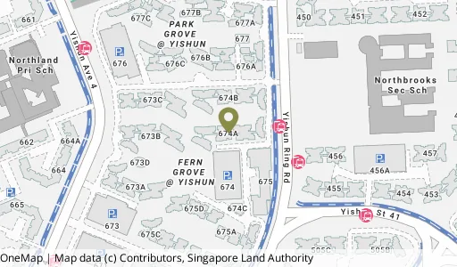 Location map of Blk 674A Yishun Ave 4, a HDB resale block in Yishun, Singapore
