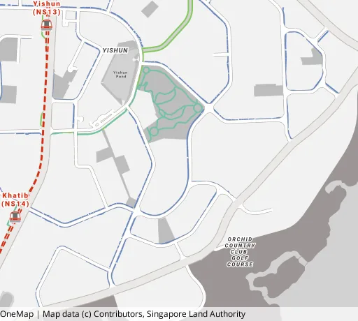 Map of the area around Blk 674B Yishun Ave 4 in Yishun, showing 400 m and 1 km rings and 4 primary schools within 1 km