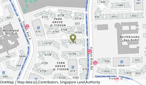 Location map of Blk 674B Yishun Ave 4, a HDB resale block in Yishun, Singapore