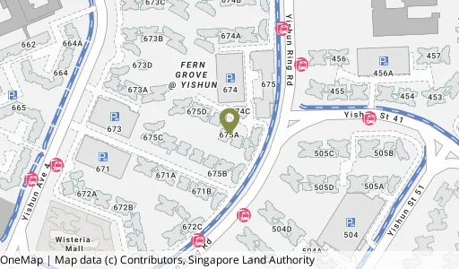 Location map of Blk 675A Yishun Ave 4, a HDB resale block in Yishun, Singapore