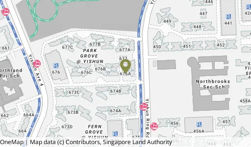 Location map of Blk 676A Yishun Ring Rd, a HDB resale block in Yishun, Singapore