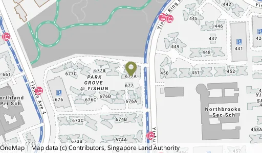 Location map of Blk 677A Yishun Ring Rd, a HDB resale block in Yishun, Singapore