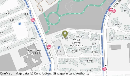 Location map of Blk 677C Yishun Ring Rd, a HDB resale block in Yishun, Singapore