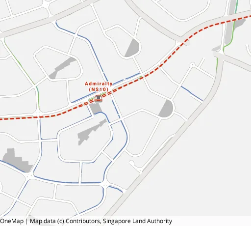 Map of the area around Blk 681B Woodlands Dr 62 in Woodlands, showing 400 m and 1 km rings and 4 primary schools within 1 km