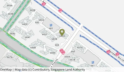 Location map of Blk 682A Edgedale Plains, a HDB resale block in Punggol, Singapore