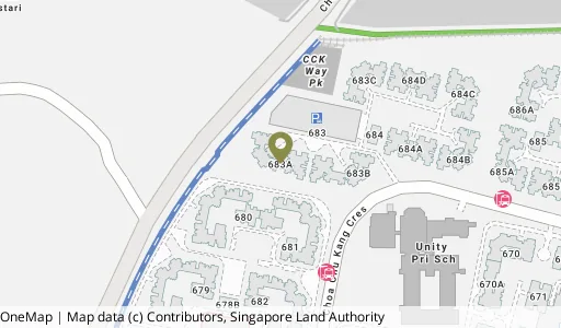 Location map of Blk 683A Choa Chu Kang Cres, a HDB resale block in Choa Chu Kang, Singapore
