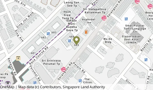 Location map of Blk 685 Race Course Rd, a HDB resale block in Kallang/Whampoa, Singapore