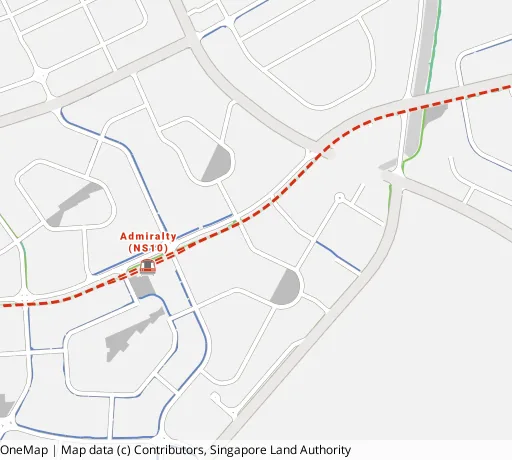 Map of the area around Blk 686A Woodlands Dr 73 in Woodlands, showing 400 m and 1 km rings and 3 primary schools within 1 km