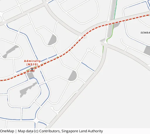 Map of the area around Blk 687A Woodlands Dr 75 in Woodlands, showing 400 m and 1 km rings and 3 primary schools within 1 km