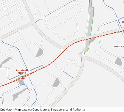 Map of the area around Blk 689A Woodlands Dr 75 in Woodlands, showing 400 m and 1 km rings and 3 primary schools within 1 km