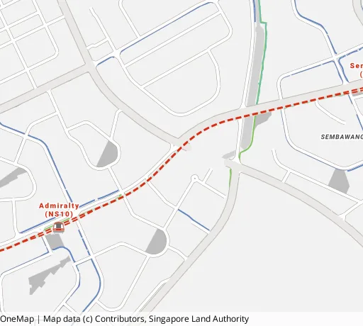 Map of the area around Blk 689B Woodlands Dr 75 in Woodlands, showing 400 m and 1 km rings and 3 primary schools within 1 km