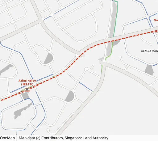 Map of the area around Blk 690B Woodlands Dr 75 in Woodlands, showing 400 m and 1 km rings and 3 primary schools within 1 km