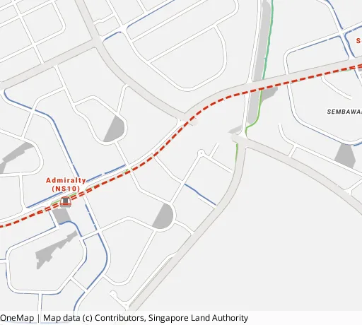 Map of the area around Blk 690C Woodlands Dr 75 in Woodlands, showing 400 m and 1 km rings and 3 primary schools within 1 km