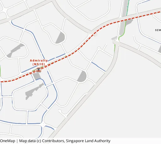 Map of the area around Blk 691A Woodlands Dr 73 in Woodlands, showing 400 m and 1 km rings and 3 primary schools within 1 km
