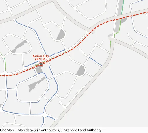 Map of the area around Blk 691B Woodlands Dr 73 in Woodlands, showing 400 m and 1 km rings and 3 primary schools within 1 km