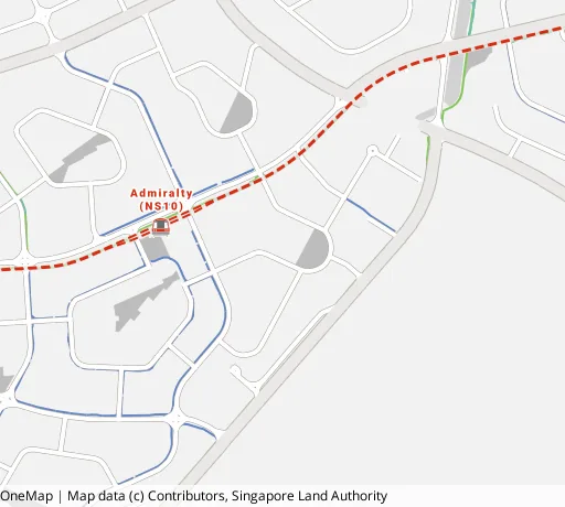 Map of the area around Blk 691D Woodlands Dr 73 in Woodlands, showing 400 m and 1 km rings and 3 primary schools within 1 km
